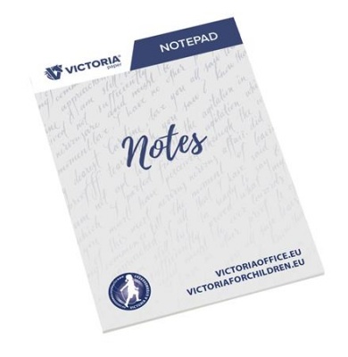 Jegyzettömb, A5, 5x50 lap, sima, VICTORIA OFFICE, fehér