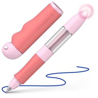 Rollertoll, írástanuló, patronos, M-es, SCHNEIDER "Base Senso", rózsaszín-piros