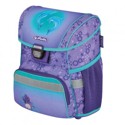 Herlitz alsós merevfalú ergonomikus iskolatáska Loop üres Dolphin