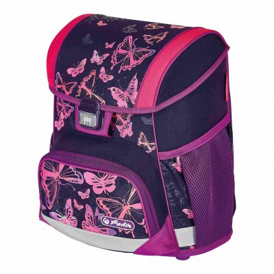 Herlitz alsós merevfalú ergonomikus iskolatáska Loop üres Butterfly