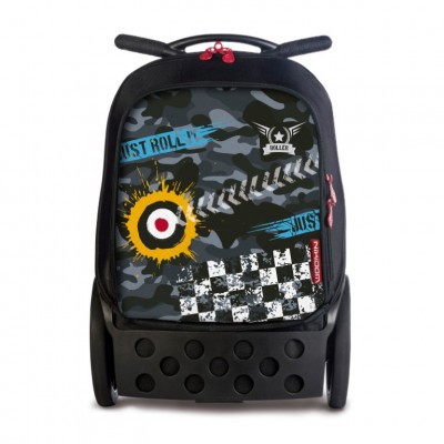NIKIDOM Roller gurulós húzhatós iskolatáska Camo 9024 (A kerék matricát külön kell hozzá rendelni!)
