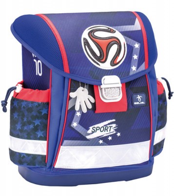 Belmil alsós ergonomikus merevfalú iskolatáska, Classy 403-13, Red-Blue Football