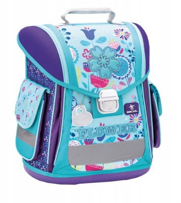 Belmil alsós ergonomikus merevfalú iskolatáska, Sporty 404-5, Flower Mania